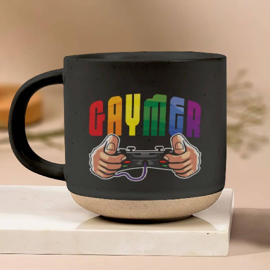 Gay Gamer LGBTQ Rainbow LGBT Pride Month Pottery Mugs