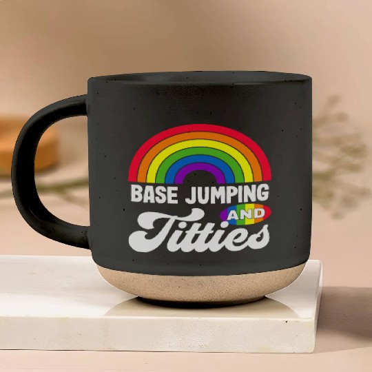 Base Jumping And Titties Funny Lgbt Gay Pride s Pottery Mugs