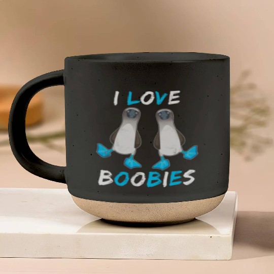 I Love Boobies Funny Booby Bird Pottery Mugs