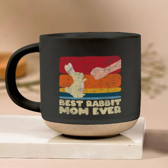 Best Rabbit Mom Ever Bunny Farmer Zookeeper Pottery Mugs