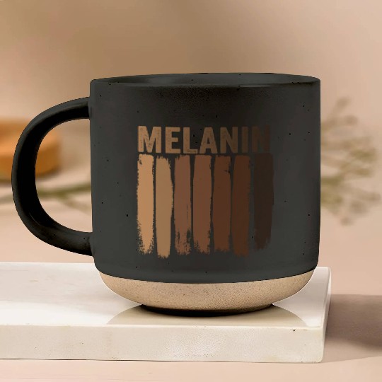 Melanin shades Black Pride Pottery Mugs