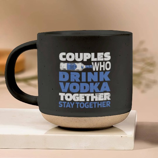 Vodka Couple Pottery Mugs