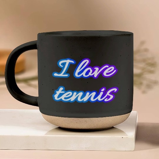 I love tennis and tennis love Pottery Mugs