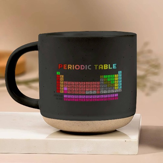 Periodic Table Pottery Mugs, Science, Chemistry, Nerdy