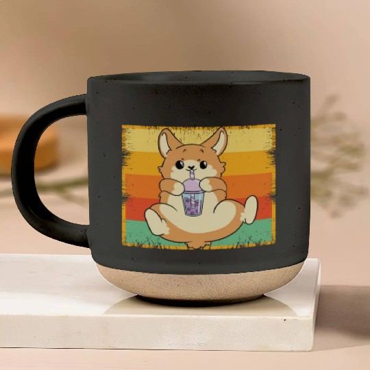 Bubble Tea Lover Boba Tea Drinker Dog Owner Pottery Mugs