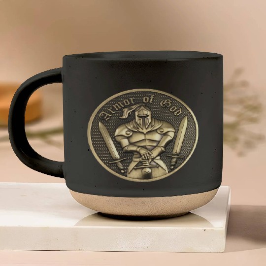 Armor of god christian knight Pottery Mugs