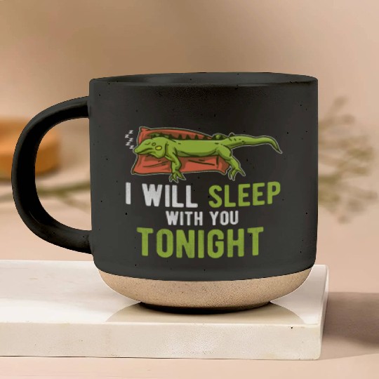 Sleep Tonight Lazy Pet Reptile Lizard Funny Iguana Pottery Mugs