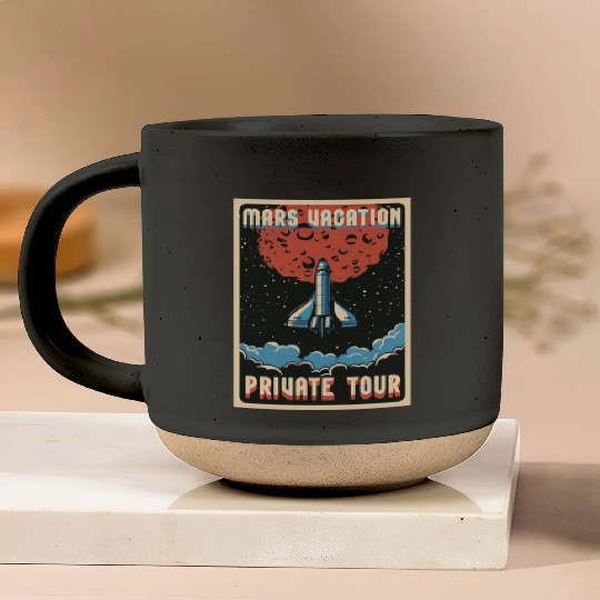 Mars vacation private Tour Pottery Mugs, Pottery Mugs, bags