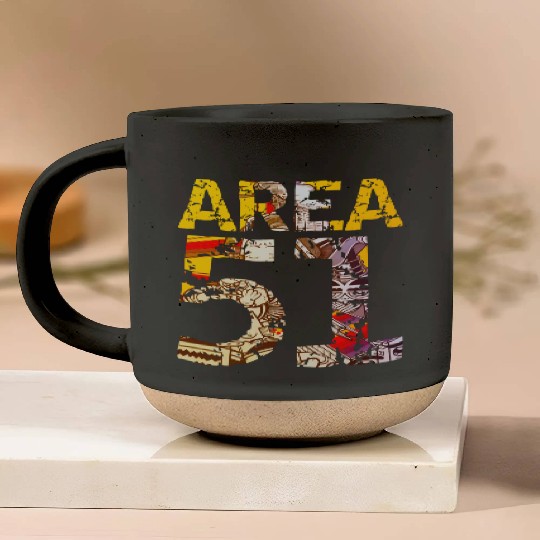 Area 51 UFO Design Pottery Mugs