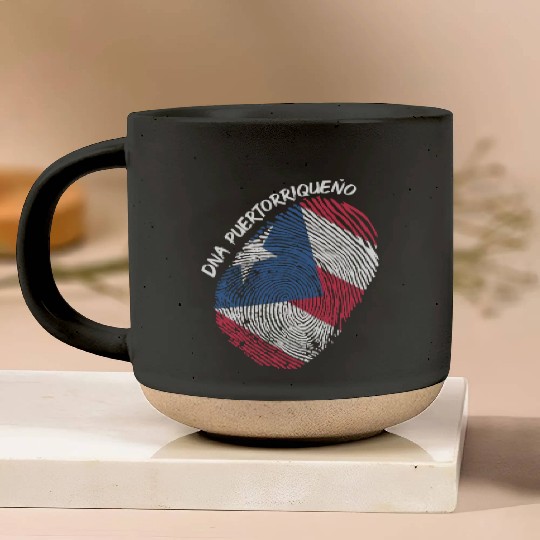 Puerto Rico Flag Fingerprint For Boricua Usa Fans Pottery Mugs