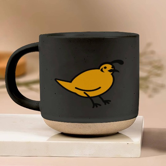 a quail bird Pottery Mugs