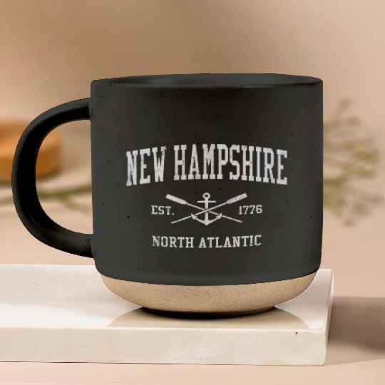 New Hampshire Crossed Oars Boat Anchor Sports Pottery Mugs