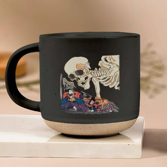 Kuniyoshi Samurai Killing Skeleton Spectre Ukiyo-E Pottery Mugs