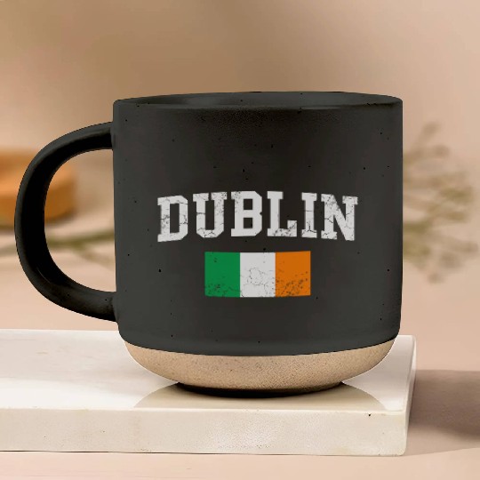 Dublin Ireland Irish Flag St Patrick'S Day Pottery Mugs