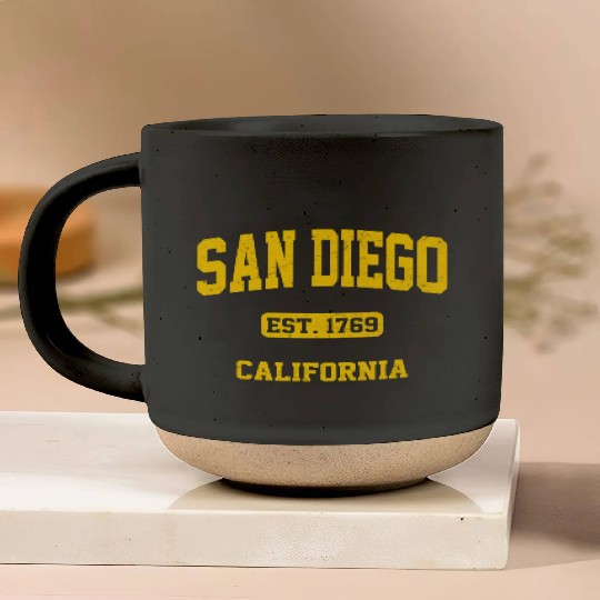 San Diego California State Athletic Style Pottery Mugs