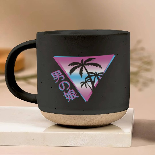 Femboy 80S 90S Palm Tree Japanese Vaporwave Aesthe Pottery Mugs