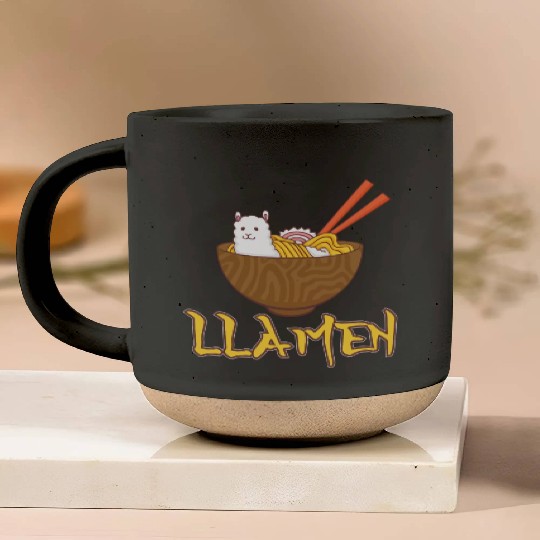 Llamen Japanese Ramen Noodles Alpaca Kawaii Llama Pottery Mugs