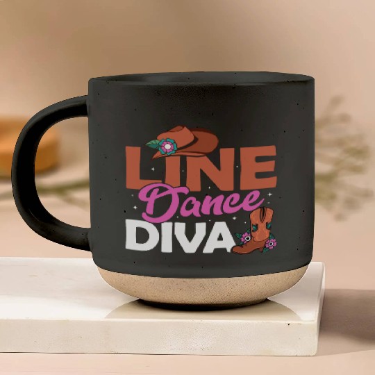 Line Dance Diva Country Music Western Pottery Mugs