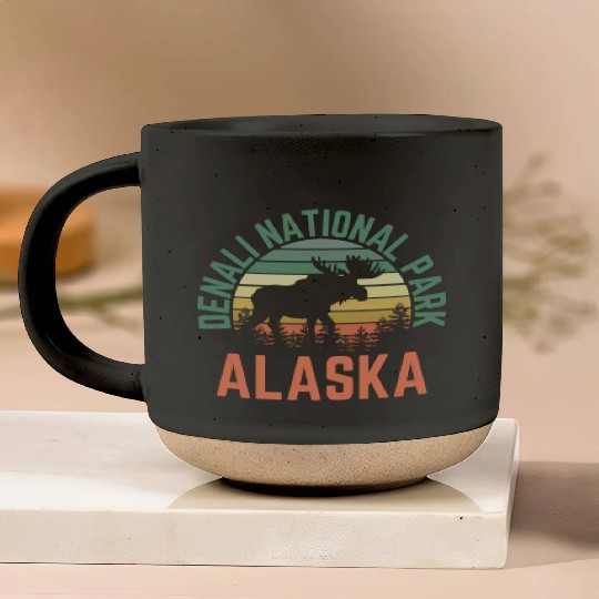 Denali National Park Alaska Moose Hiking Nature Pottery Mugs