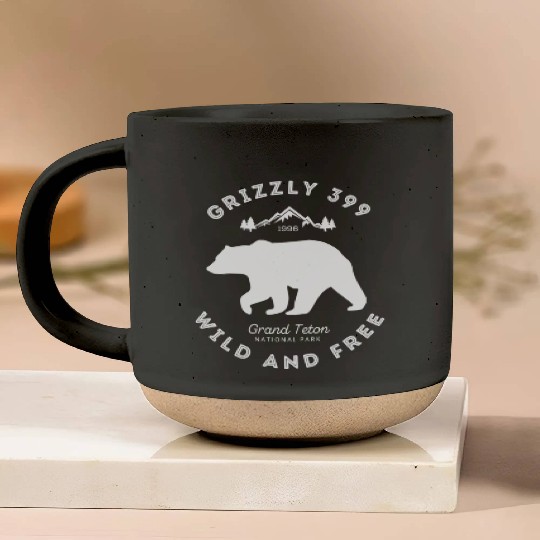 Grizzly 399 Wild Free Grand Teton National Park Pottery Mugs