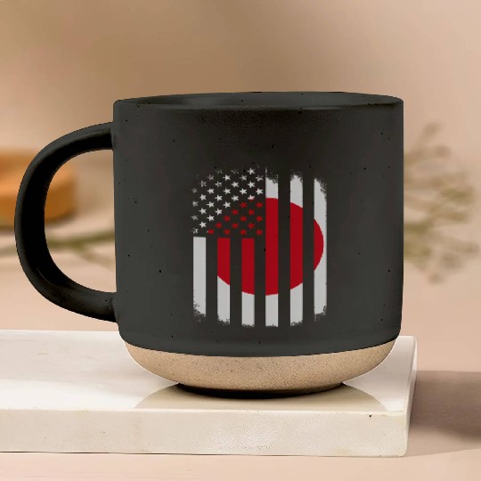 Japan And America Flag Japanese American Flag Pottery Mugs