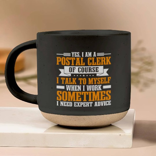 Funny Postal Clerk Costume Pottery Mugs