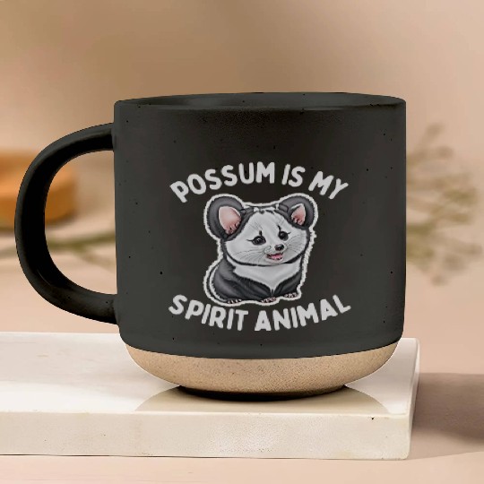 Possum is My Spirit Animal Pottery Mugs