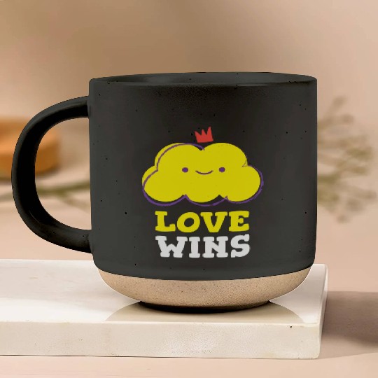 Love Wins LGBT Love Live Be Happy Love Print LGBT Pottery Mugs