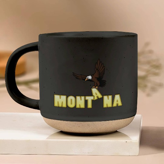 Bald Eagle Bird In Montana Pottery Mugs