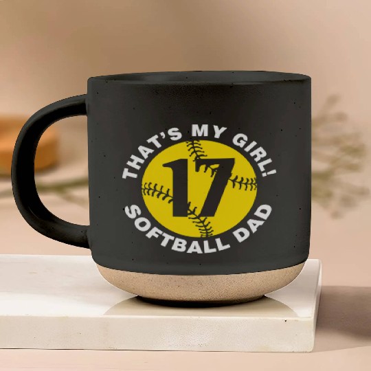 That'S My 17 Softball Dad Father'S Day Fast Pitch Pottery Mugs