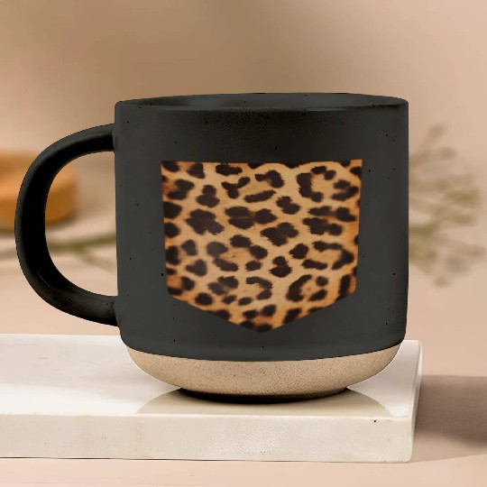 Leopard Print Pocket Falls For Pottery Mugs