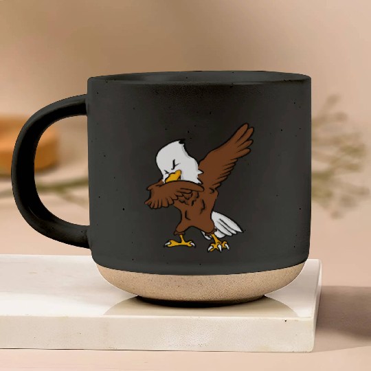 Dabbing American Bald Eagle Pottery Mugs
