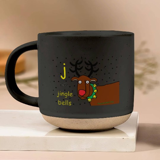 j is for jingle bells Pottery Mugs