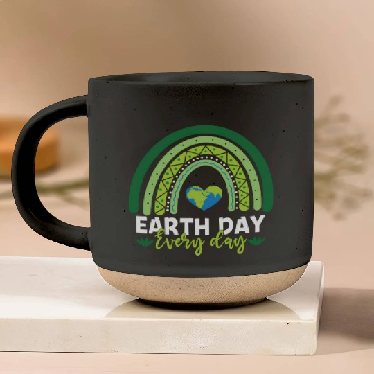 Earth Day Teacher Earth Day Everyday Rainbow Pottery Mugs