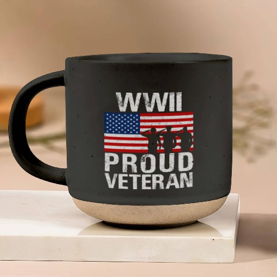 Proud Wwii World War Ii Veteran For Military Pottery Mugs