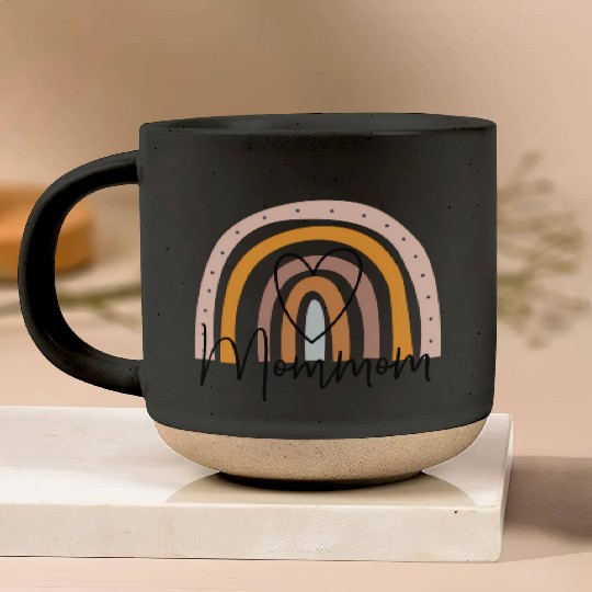 Mommom Rainbow Heart Grandma Mother'S Day Pottery Mugs