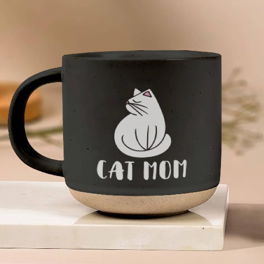 Cat Mom Kitty Cats Moms Crazy Cat Lady Pottery Mugs