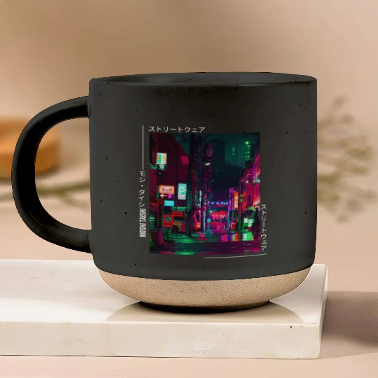 Japanese Cyberpunk Tokyo Streetwear Aesthetic Pottery Mugs