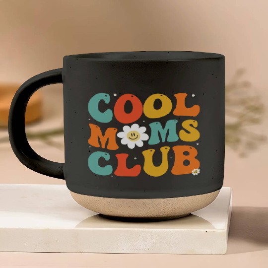 Cool Moms Club Groovy Hippie Theme Mother Day Pottery Mugs