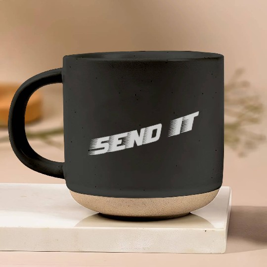 Dirt Bike Send It Motocross Pottery Mugs