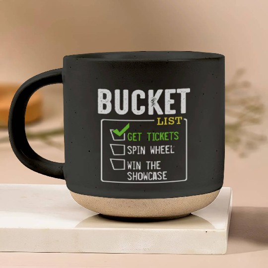 Bucket List Get Tickets Win Game Show Lucky Pottery Mugs