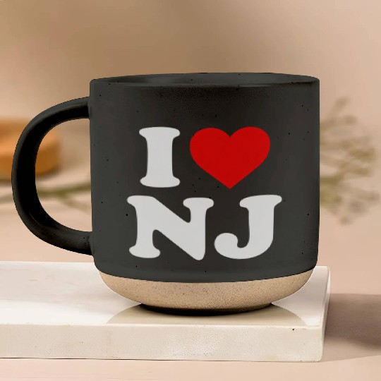 I Love Nj Heart New Jersey Pottery Mugs