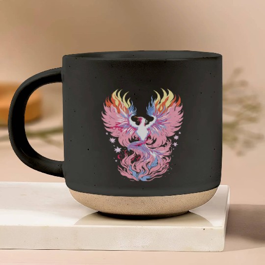 Trans Phoenix 2 Pottery Mugs