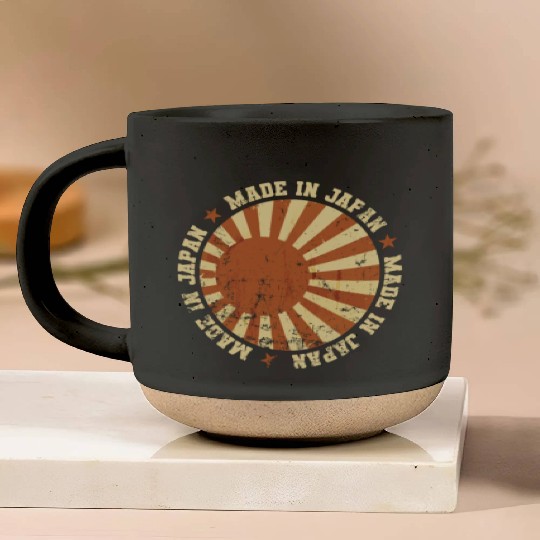 Japan Sunrise Flag made in Japan Pottery Mugs