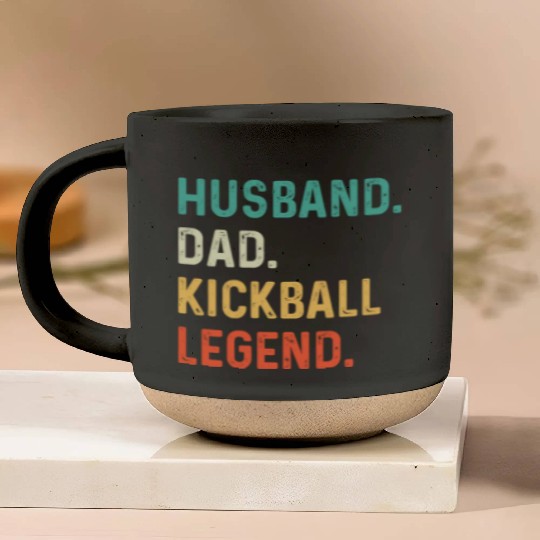 Husband Dad Kickball Legend Pottery Mugs