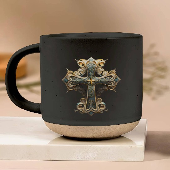Jesus Cross Painting Pottery Mugs
