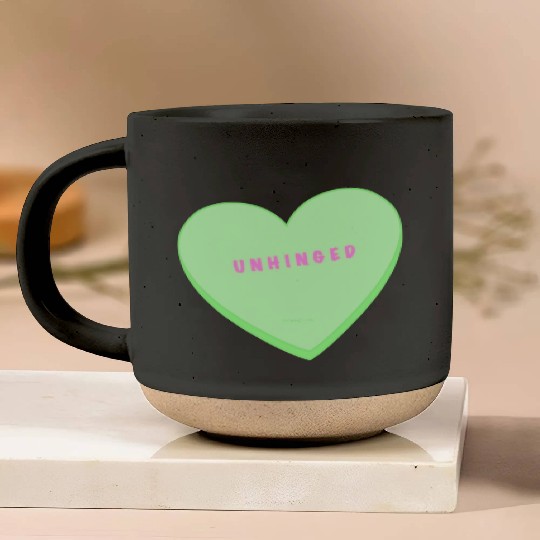 unhinged conversation heart Pottery Mugs