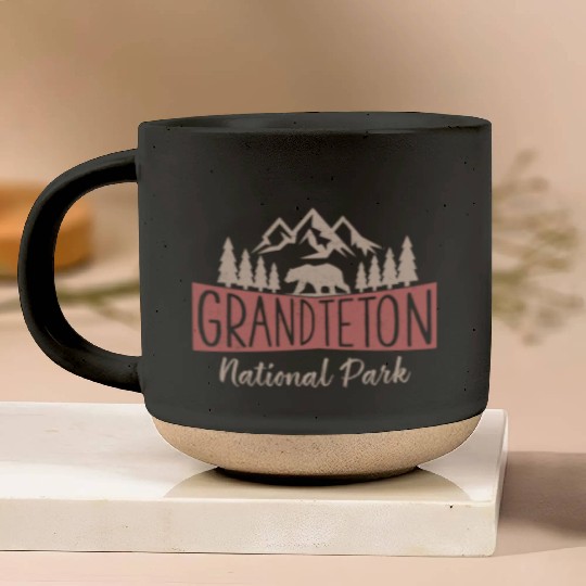 Vintage Grand Teton National Park Us Mountains Pottery Mugs