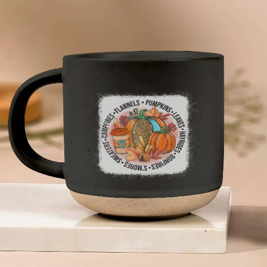 It's Fall Y'all Happy Fall Vibes Autumn Leaves Pottery Mugs