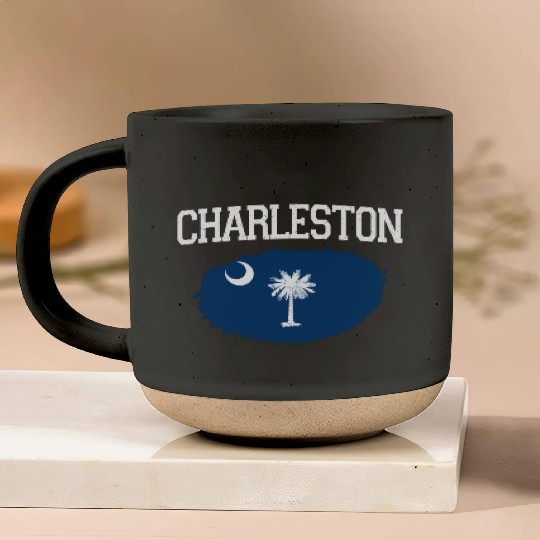 Charleston Sc South Carolina Flag Sports Pottery Mugs